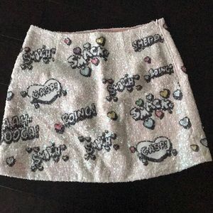 Sequence mini skirt